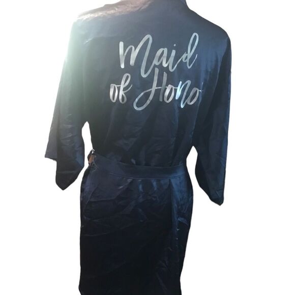 Maid Of Honor House Coat Belted Size Large - Picture 6 of 11